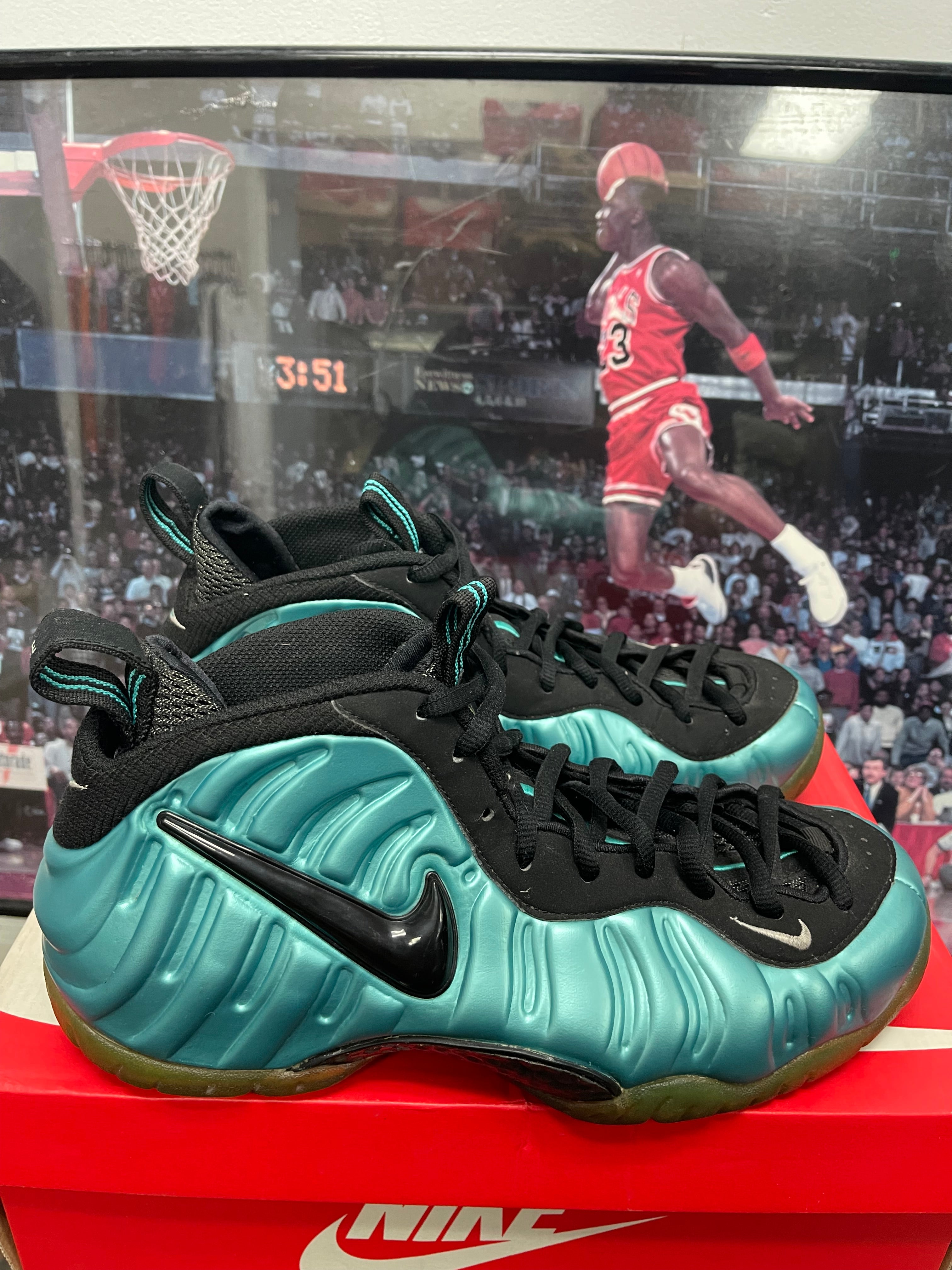 Nike Air Foamposite One ‘Electric Blue ‘ trainers #sneakers size 9.5